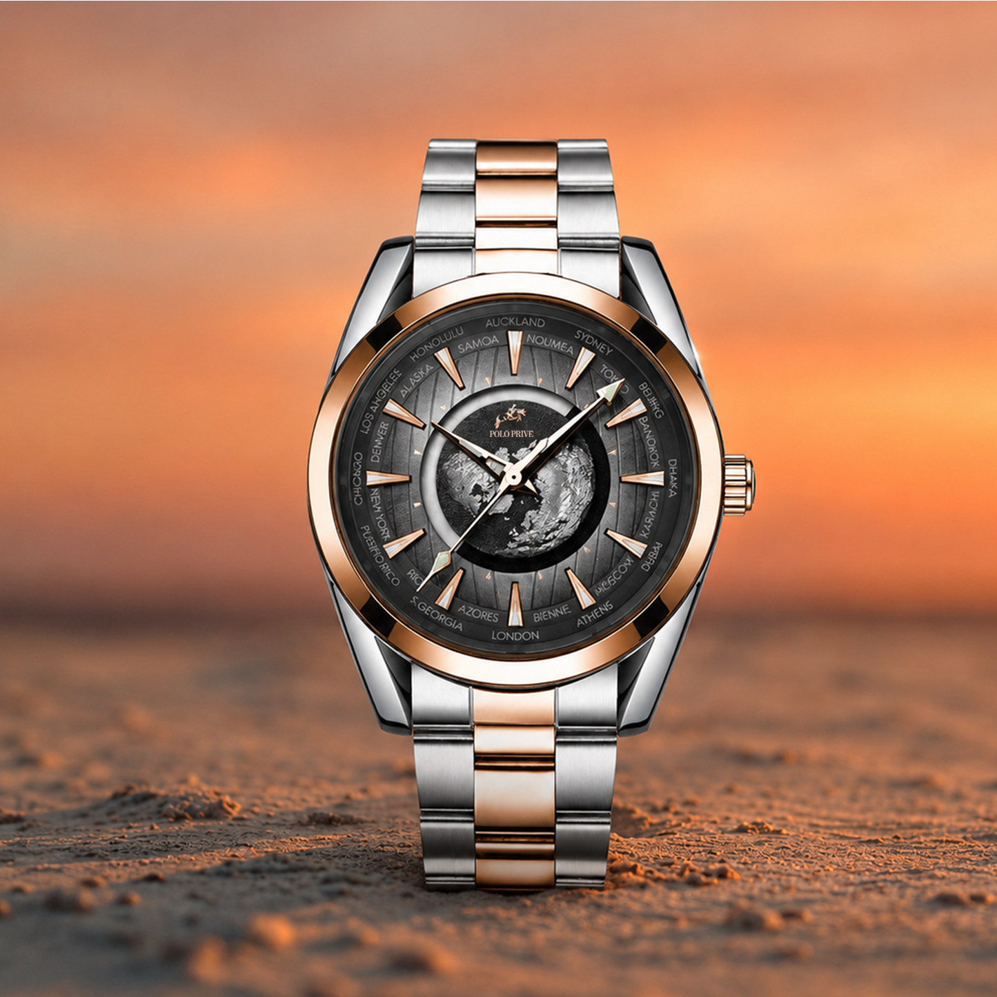 Eclipse Silver Rose Gold Black