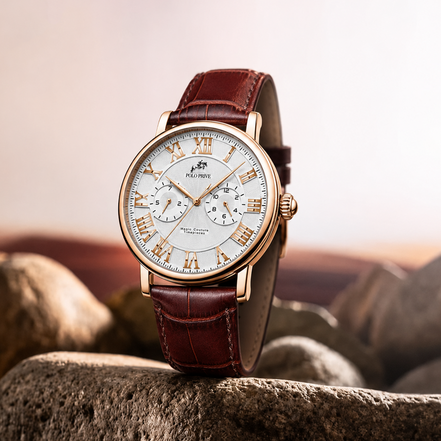 Heritage Rose Gold Brown White