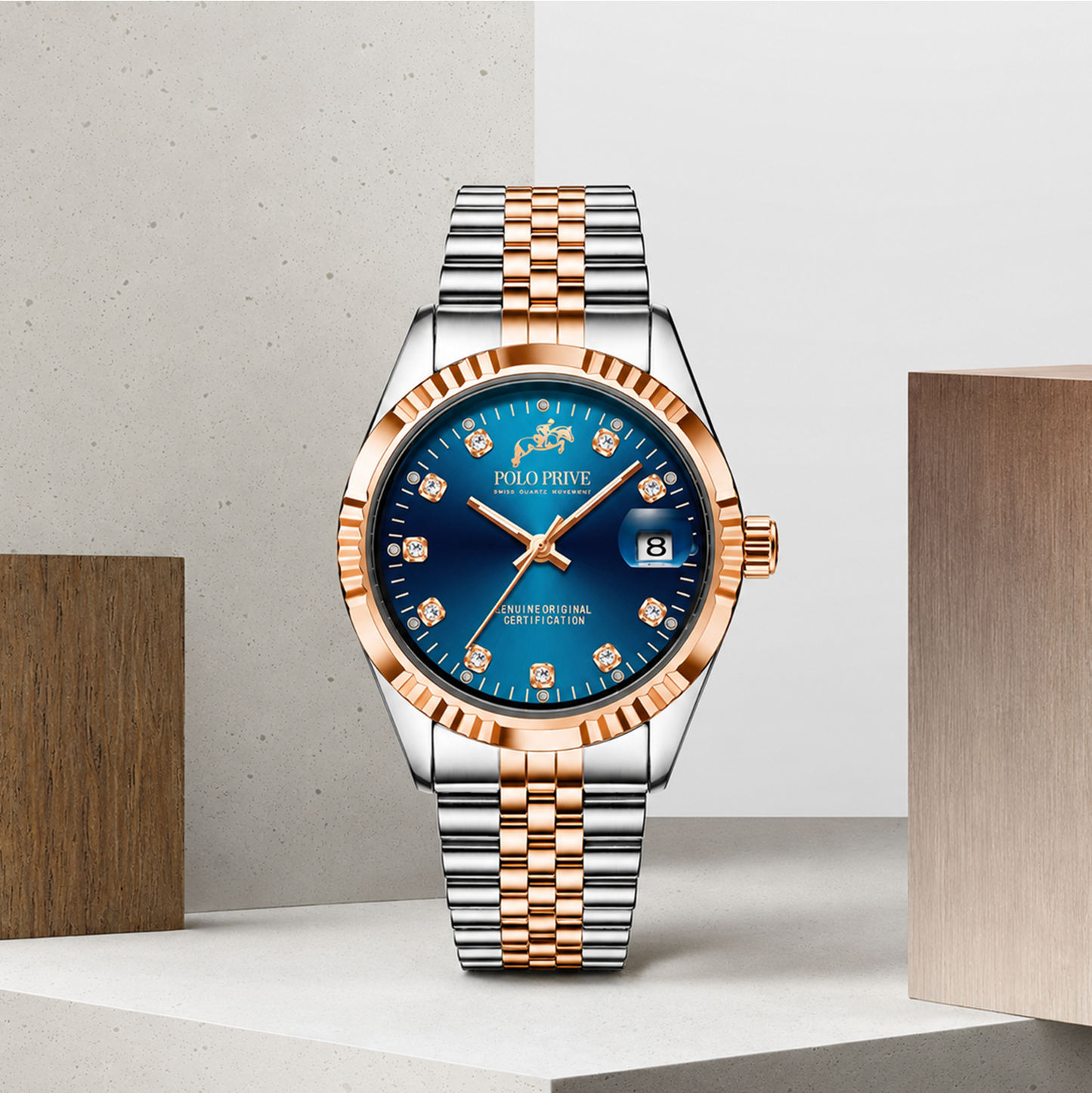 Legacy Silver Rose Gold Blue